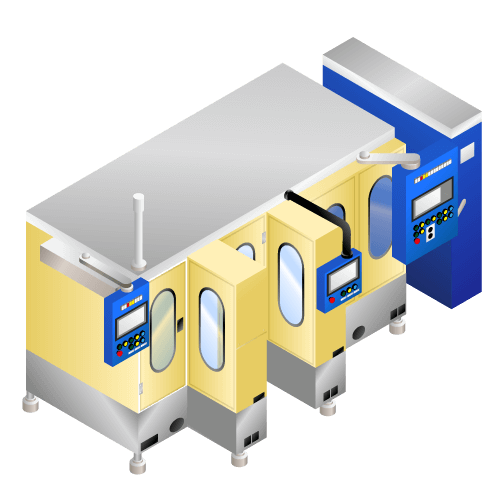 Transfer machine (processing machine for several processes)