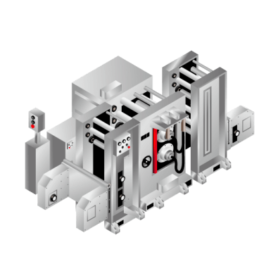 Roll press for lithium-ion secondary batteries etc.