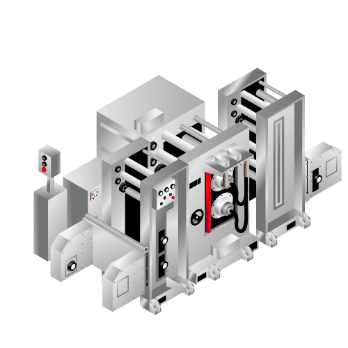 Roll press for lithium-ion secondary batteries etc.