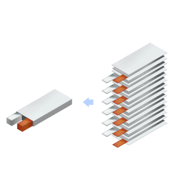 Laminating machine for lithium-ion secondary batteries etc.