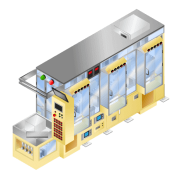 Seal material coating applicator (with course correcting function)