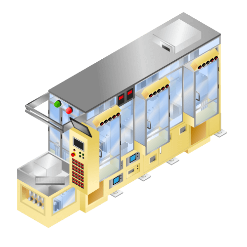 Seal material coating applicator (with course correcting function)