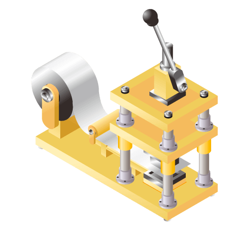 Laminate forming (cup forming) machine for lithium-ion secondary batteries etc. for small-quantity production